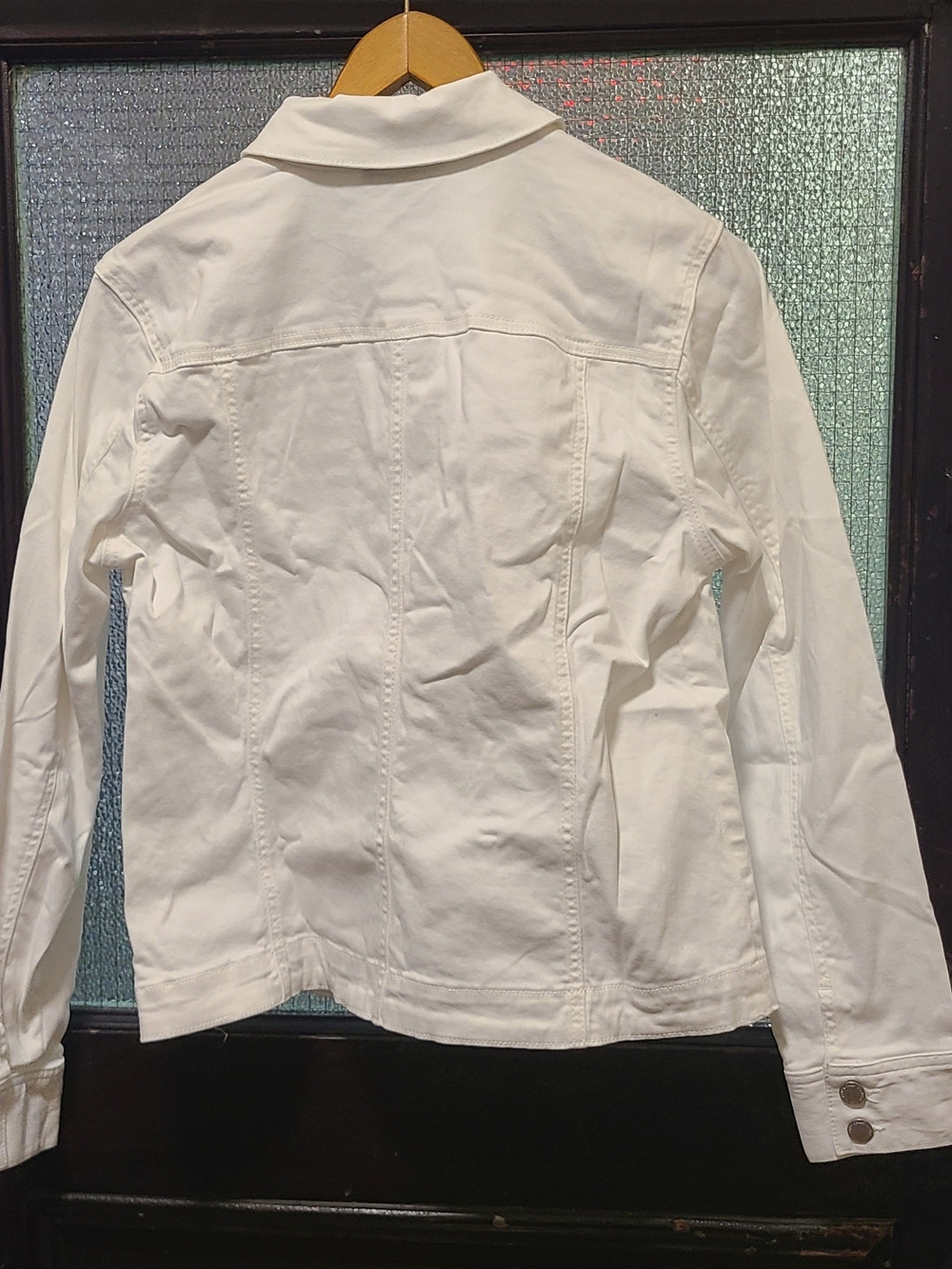 Charter Club White Denim Jacket - Clean Tailored Back